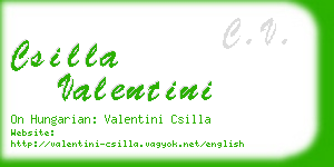 csilla valentini business card